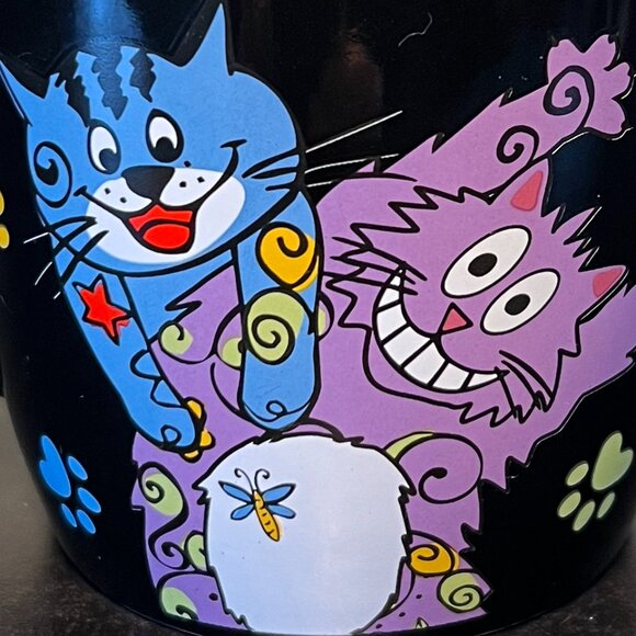 Animal Rescue Site Cats Kittens Paw Prints Caffeinated Decaf Pun Coffee Mug - Picture 9 of 10